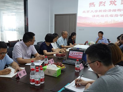 Das New Structural Economics Research Institute der Peking-Universität und seine Delegation kamen nach Chengbang Hi-Tech, einer Tochtergesellschaft der Gruppe, um eine Sonderuntersuchung durchzuführen